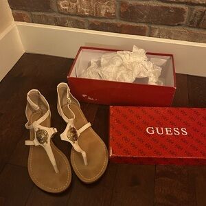 Guess Cream Sandals with Emblem